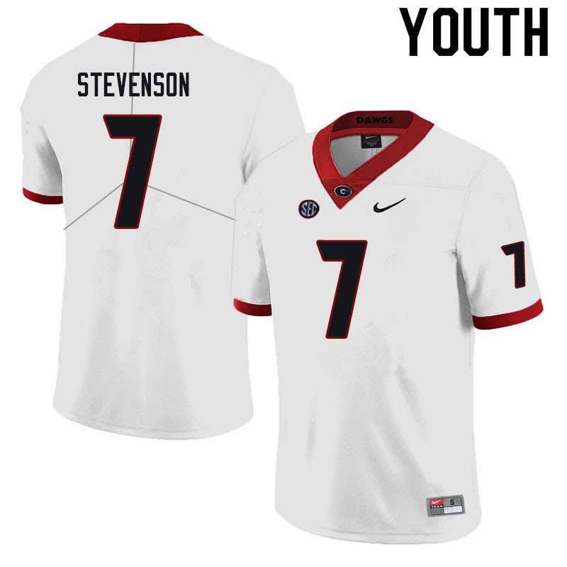 Youth #7 Tyrique Stevenson Georgia Bulldogs College Football Jerseys Sale-Black - Click Image to Close